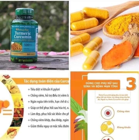 VIÊN UỐNG TINH NGHỆ VÀNG CURCUMIN PURITAN'S PRIDE 500mg