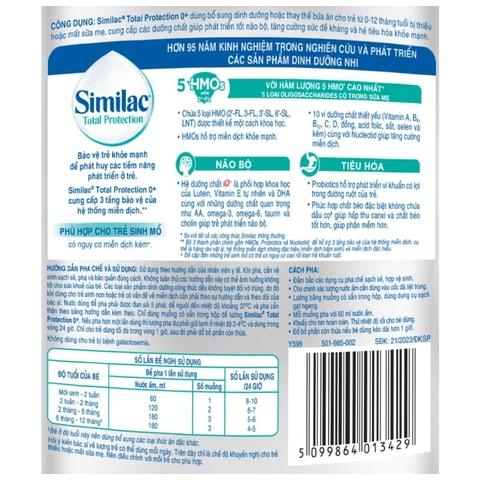 Sữa Bột Similac Total Protection 0+ 380g (0-12 Tháng) – Sữa Tăng Cường Miễn Dịch, Phát Triển Trí Não Cho Trẻ Sơ Sinh