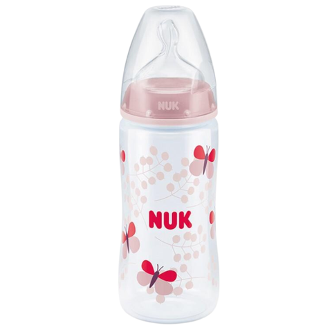 Bình sữa NUK Premium Choice+ Nhựa PP cNúm ti dẹt chỉnh nha S1-M