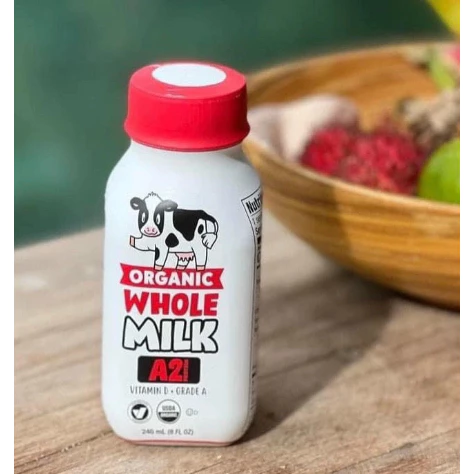 Sữa Tươi A2 Organic Whole Milk Mỹ (Thùng 18 Hộp x 240ml): Giải Pháp Tiêu Hóa Khỏe Mạnh Cho Bé