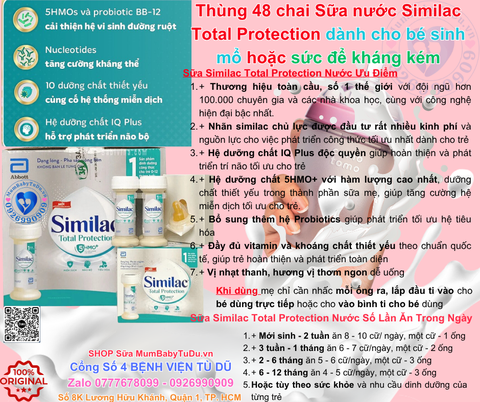 Similac® Total Protection Dạng Lỏng Loại 59ml Hộp 4 Ống Chính Hãng 2025: Review Chi Tiết, Giá Bán, Thành Phần, Lợi Ích, Cách Dùng Cho Bé Sinh Mổ, Sinh Non, Miễn Dịch Kém