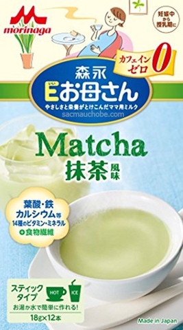 Sữa bầu cung cấp dinh dưỡng Morinaga Nhật Bản vị Matcha, Trà sữa, Cafe