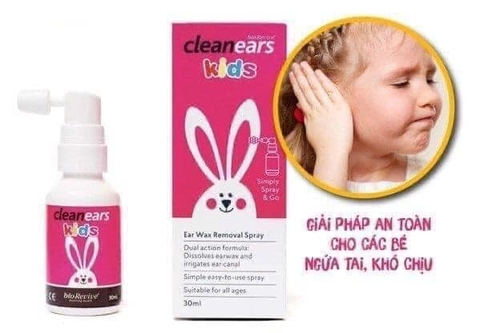 Xịt Tan Ráy Tai CLEANEARS KIDS ÚC 2Tháng-3 Tuổi