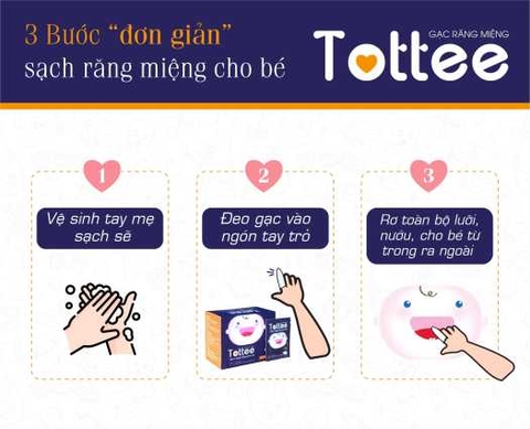 Gạc Răng Miệng Tottee Tinh Chất Cỏ Ngọt - Hộp 25 Gói