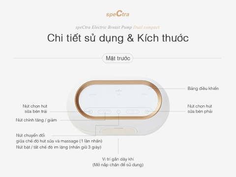 Máy Hút Sữa Đôi/Kép Spectra Dual Compact (Bảo Hành 24 Tháng)