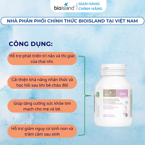 Viên Uống DHA Bio Island Cho Mẹ Bầu Và Sau Sinh: Khởi Đầu Hoàn Hảo Cho Trí Não Thai Nhi