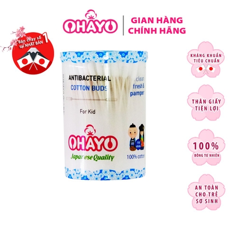 Tăm Bông Cao Cấp OHAYO JP02 - Dành Cho Trẻ Sơ Sinh