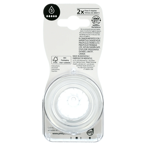 Set 2 núm ti Philips Avent Natural Response số 5 cho bé từ 6m+ (New Version)