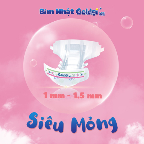 Bỉm Tã quần Goldgi+ X5 size L 48 miếng (cho bé 9 - 14kg)