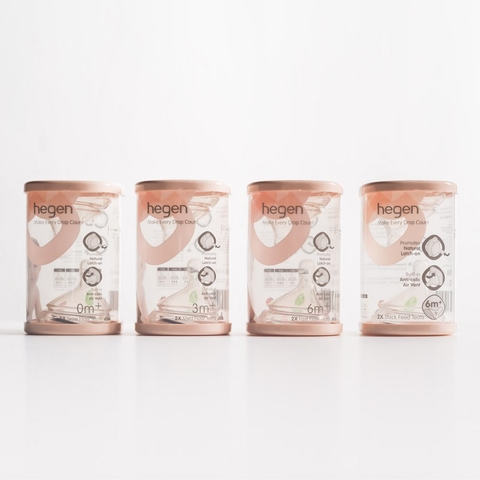 Bộ 2 Núm ti Hegen size M số 2 từ 3 – 6 tháng Fullbox
