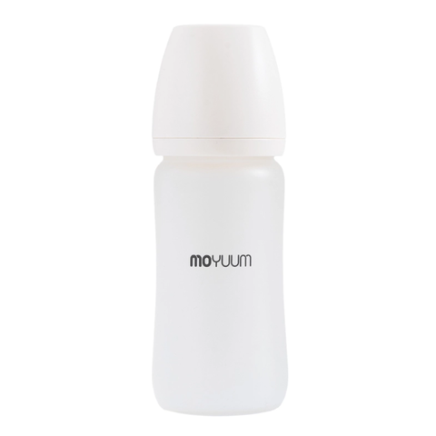 Bình sữa Thủy tinh tráng silicon Moyuum - 240ml - Kèm núm 2