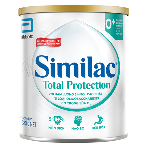 Sữa bột Similac Total Protection 0+ 380g cho trẻ sinh mổ có nguy cơ miễn dịch kém (0 - 12 tháng)