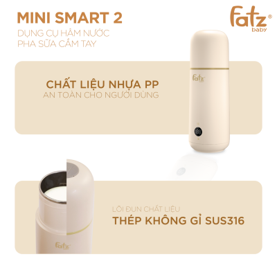 Dụng cụ máy hâm nước pha sữa cầm tay Mini Smart 2 Fatzbaby
