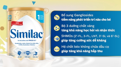 Sữa Bột Similac Số 1 Dinh Dưỡng 5G 400g (0-6 Tháng)