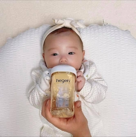 Bình sữa Hegen PPSU 150ml núm ti size S từ 1 – 3 tháng, White