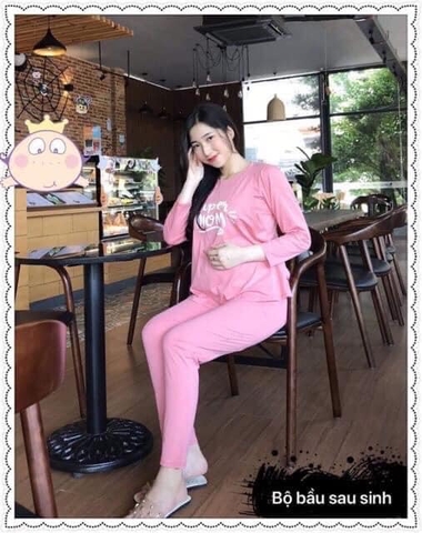 BỘ ĐỒ THUN MẶC BẦU VÀ SAU SINH THIẾT KẾ CHO BÉ TI