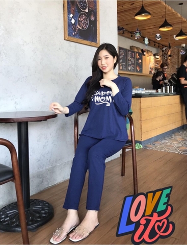 BỘ ĐỒ THUN MẶC BẦU VÀ SAU SINH THIẾT KẾ CHO BÉ TI