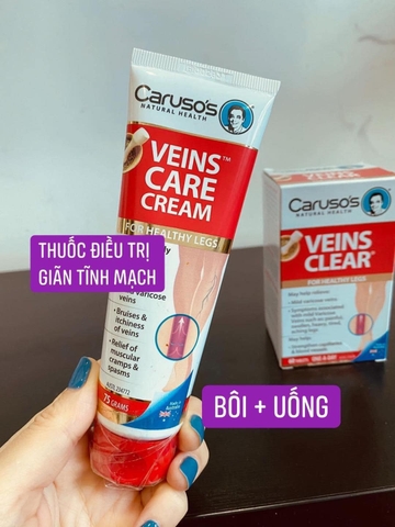 Kem Bôi Giãn Tĩnh Mạch Carusos Veins Care Cream 75Gr Của Úc