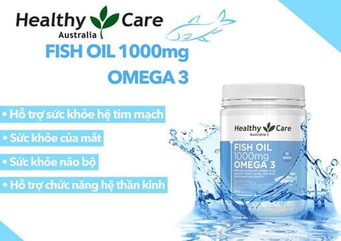 Dầu cá tự nhiên FISH OIL HEALTHY CARE Omega-3 1000mg 400 viên - Úc