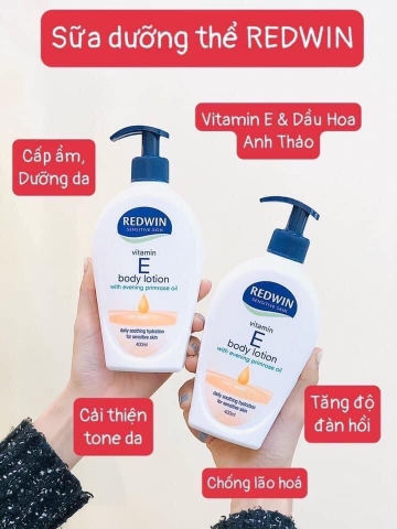 KEM DƯỠNG DA VITAMIN E BODY LOTION REDWIN 400ML