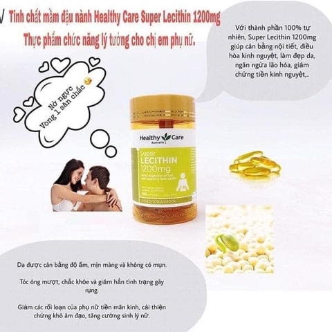 Mầm đậu nành Heathy care ( Úc ) 100 viên TĂNG KÍCH CỠ VÒNG 1 & CẢI THIỆN CHỨC NĂNG SINH LÝ NỮ
