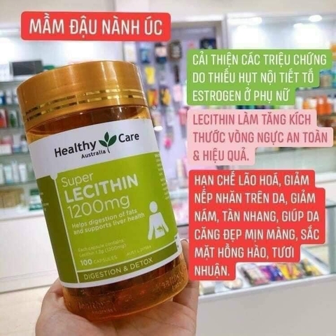 Mầm đậu nành Heathy care ( Úc ) 100 viên TĂNG KÍCH CỠ VÒNG 1 & CẢI THIỆN CHỨC NĂNG SINH LÝ NỮ