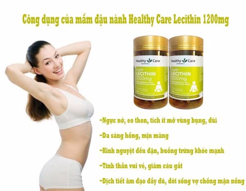 Mầm đậu nành Heathy care ( Úc ) 100 viên TĂNG KÍCH CỠ VÒNG 1 & CẢI THIỆN CHỨC NĂNG SINH LÝ NỮ
