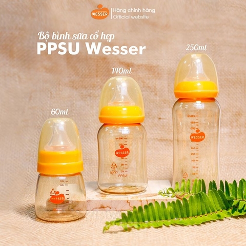Bình sữa PPSU Wesser  60ml/140ml/250ml