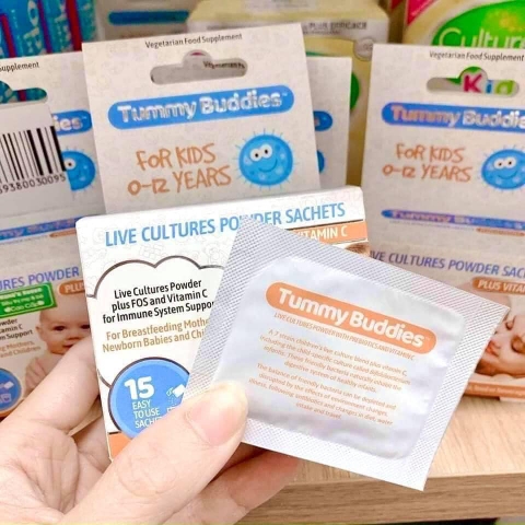 Men vi sinh Tummy Buddies của Anh cho trẻ từ sơ sinh hộp 15 gói