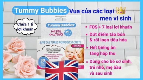 Men vi sinh Tummy Buddies của Anh cho trẻ từ sơ sinh hộp 15 gói