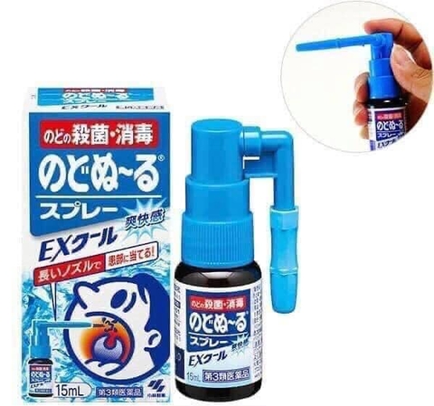 Xịt ho kháng khuẩn khử trùng hầu họng Kobayashi 15ml Vị Bạc Hà