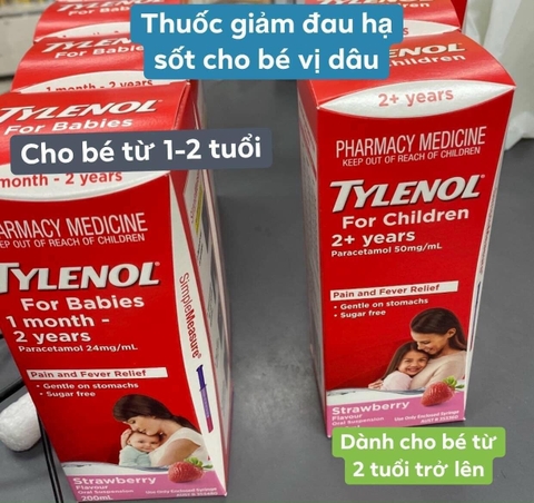 Siro giảm đau hạ sốt cho trẻ 2-11 tuổi Children’s Tylenol Pain Fever 120ml