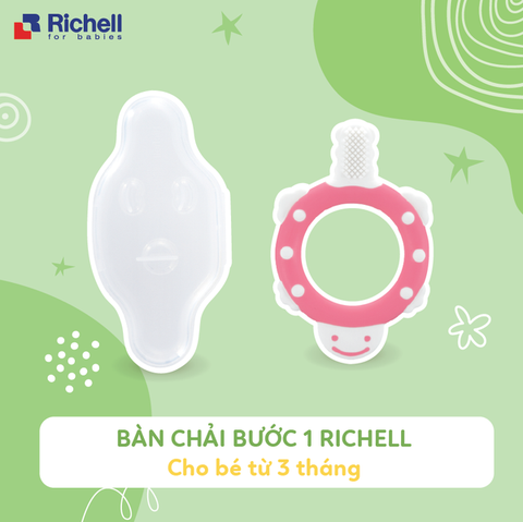 Bàn chải đánh răng 3 giai đoạn Richell cho bé 3,8,12 tháng