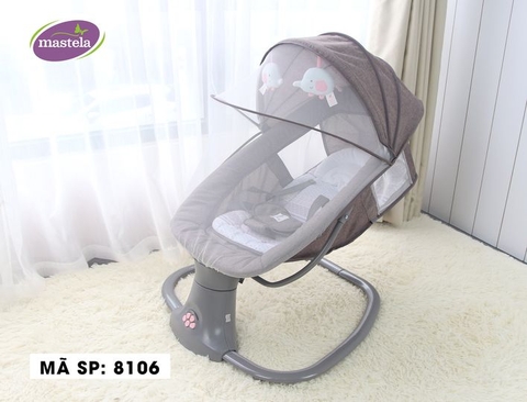 NÔI RU NGỦ THƯ GIÃN KẾT HỢP GHẾ NGỒI ĐỌC SÁCH CHO BÉ MASTELA 8104 - TRẮNG XÁM