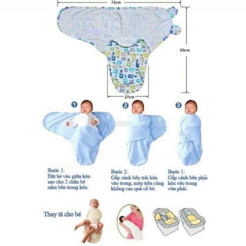 Chăn Ủ Kén Summer Infant SwaddleMe Cotton Cho Bé Sơ Sinh