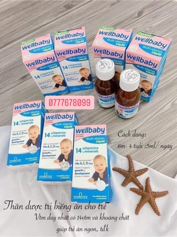 VITAMIN TỔNG HỢP WELLBABY MULTIVITAMIN LIQUID ( ANH )