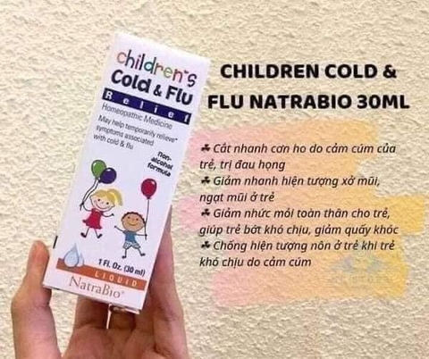 Siro Children Cold and Flu Mỹ 30ml - Giảm cảm lạnh hiệu quả Mỹ