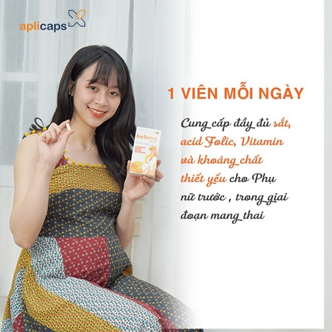 Viên uống Vitamin tổng hợp Aplicaps Befoma Mujer bổ sung Sắt, Vitamin và khoáng chất cho bà bầu (30 viên)