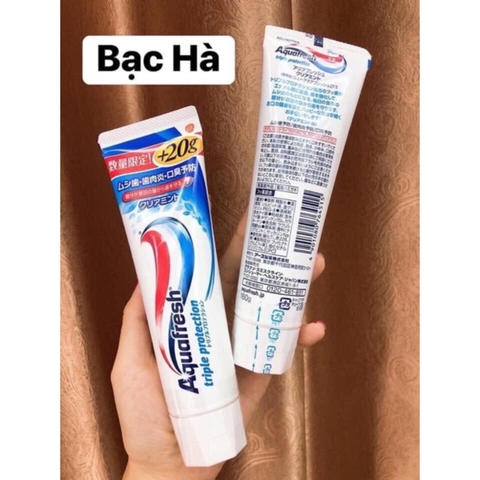 Kem đánh răng Aquafresh hương bạc hà/trà xanh 160g