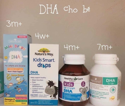 DHA drops dạng giọt Natures Aid cho bé từ 3 tháng tuổi 50ml