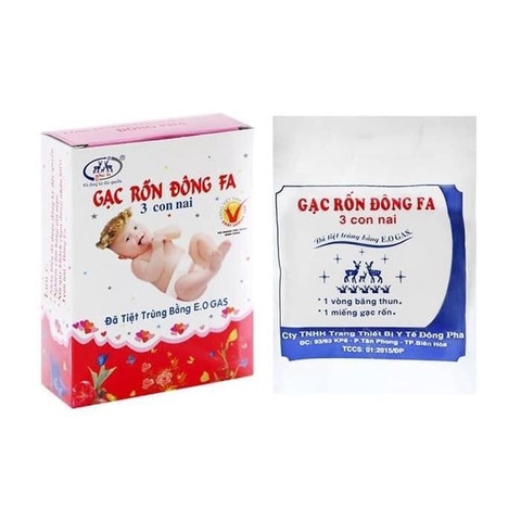 Băng Rốn Đông Fa, Gạc Rốn Cho Trẻ Sơ Sinh (Hộp 3 Miếng)