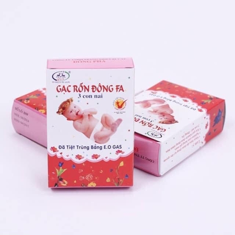 Băng Rốn Đông Fa, Gạc Rốn Cho Trẻ Sơ Sinh (Hộp 3 Miếng)