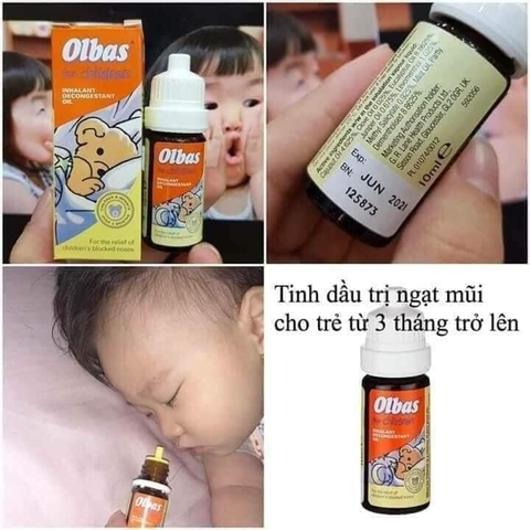 TINH DẦU XÔNG MŨI TRỊ NGẠT OLBAS 12ML (3 THÁNG+) UK