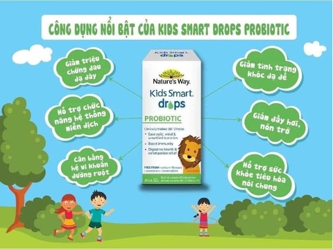 Siro Uống Nature's Way Kids Smart Drops Probiotic Bổ Sung Men Vi Sinh Cho Bé 20ml - Hàng nội địa Úc