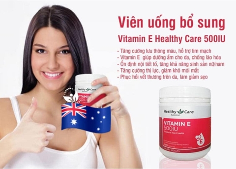 VITAMIN E HEALTHY CARE 500IU 200 viên của ÚC - mẫu mới nhất