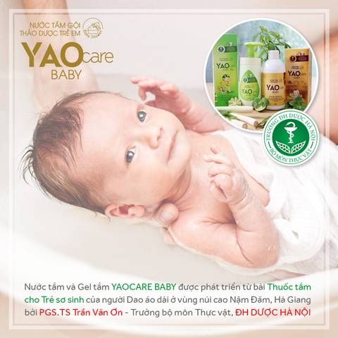 Nước tắm bé thảo dược Yaocare Baby 250ml - DK Pharma