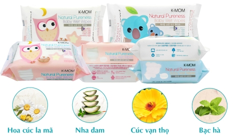 KHĂN ƯỚT CAO CẤP K-MOM HÀN QUỐC (100C)