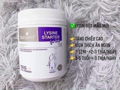 Bio Island Lysine [Úc] - Tăng Chiều Cao, Tăng Chuyển Hóa Cho Trẻ - Giúp Bé Ăn Ngon Hơn