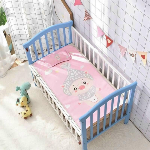 CHIẾU LỤA ĐIỀU HÒA 3D MUSLIN TREE KÈM GỐI THOÁNG KHÍ CHO BÉ SƠ SINH