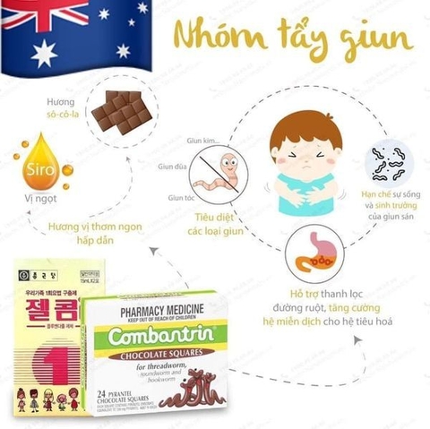Ô tay giun socola Úc cho bé trên 1 tuổi